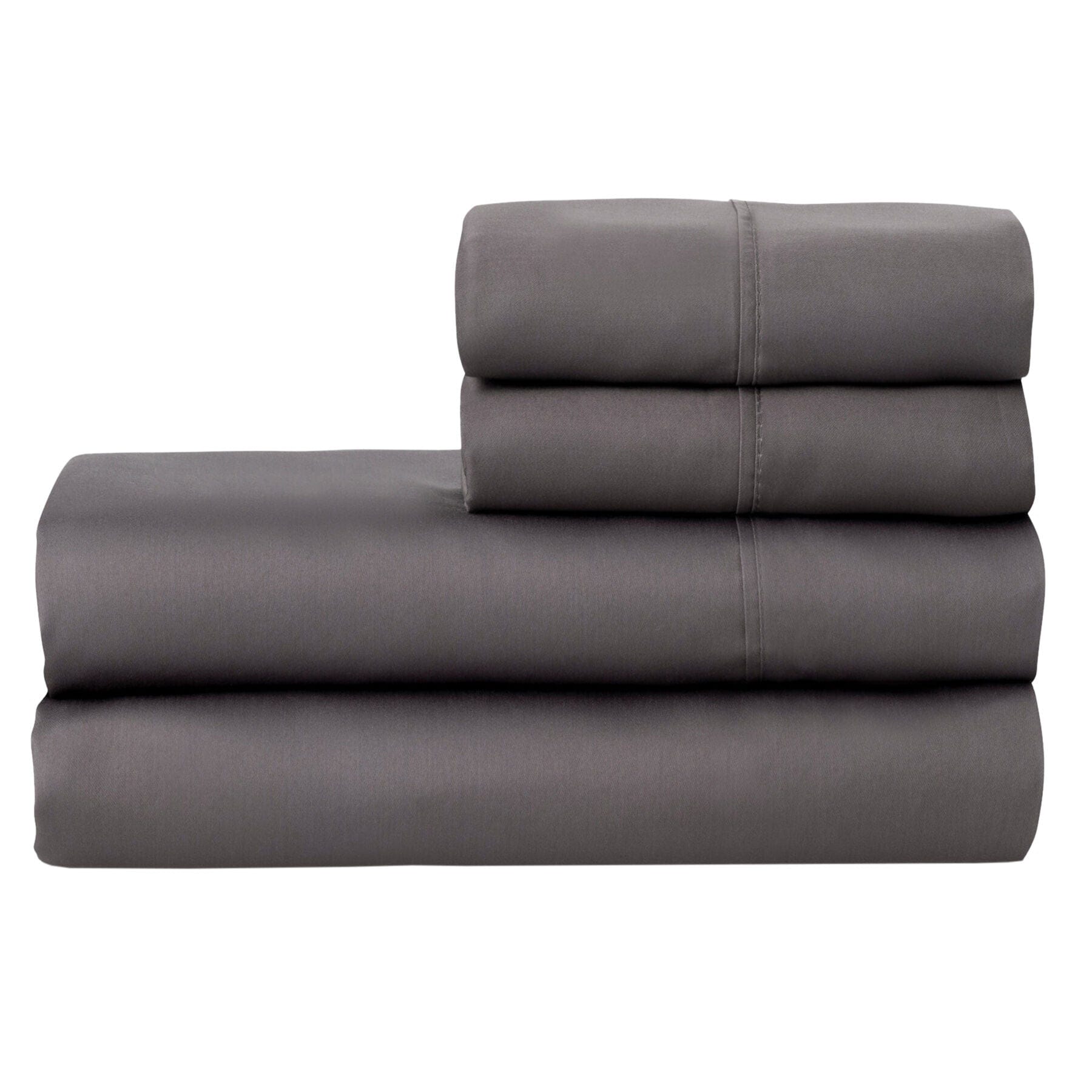 4-Piece Charcoal Grey 500 Thread Count Blended Sheet Set, Queen - nybusiness