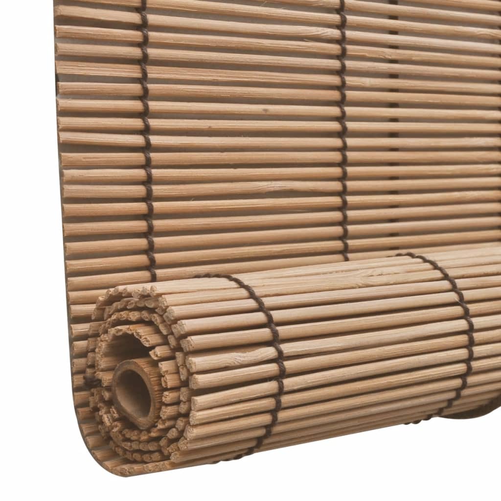 Brown Bamboo Roller Blinds 47.2" x 86.6" 241329 - nybusiness