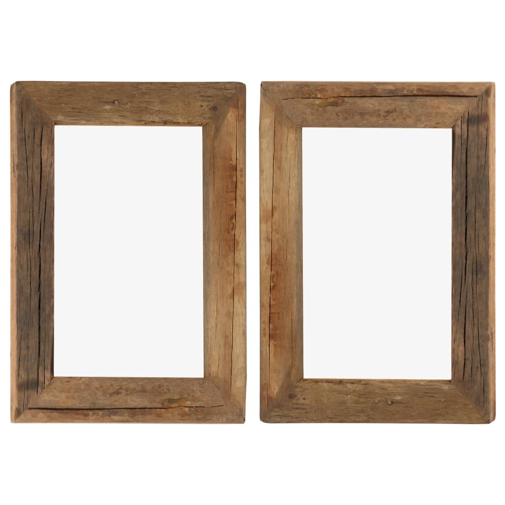 vidaXL Photo Frames 2 pcs 11.8"x15.7" Solid Reclaimed Wood and Glass 282894
