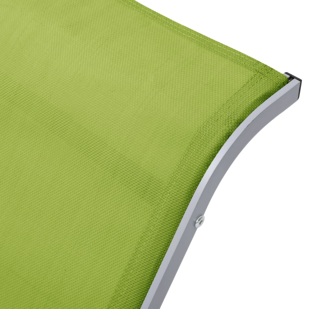 vidaXL Sunlounger Textilene and Aluminum Green 310539