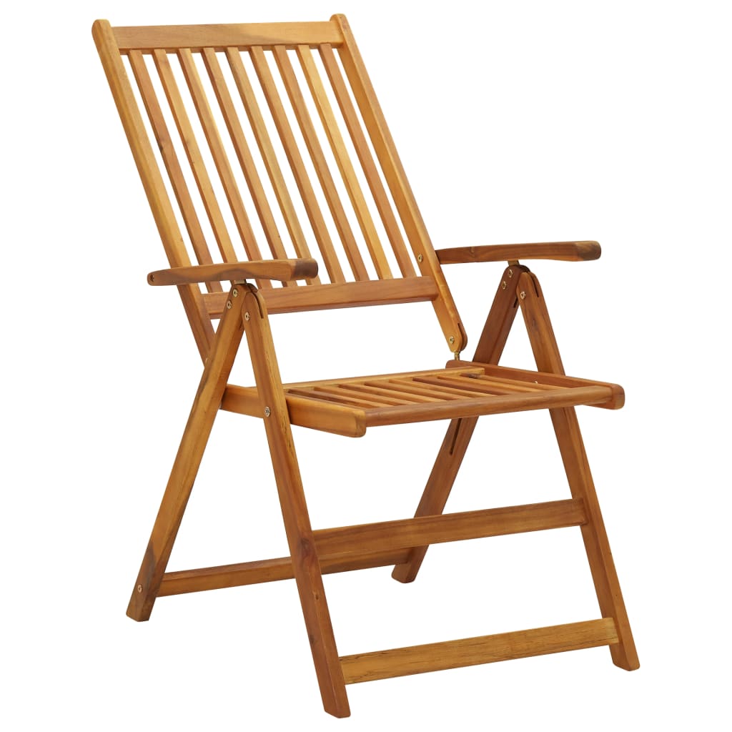 vidaXL Patio Reclining Chairs 3 pcs Solid Acacia Wood 311847