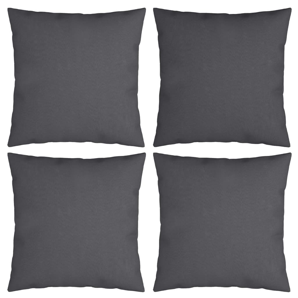 vidaXL Throw Pillows 4 pcs Anthracite 19.7"x19.7" Fabric 314338