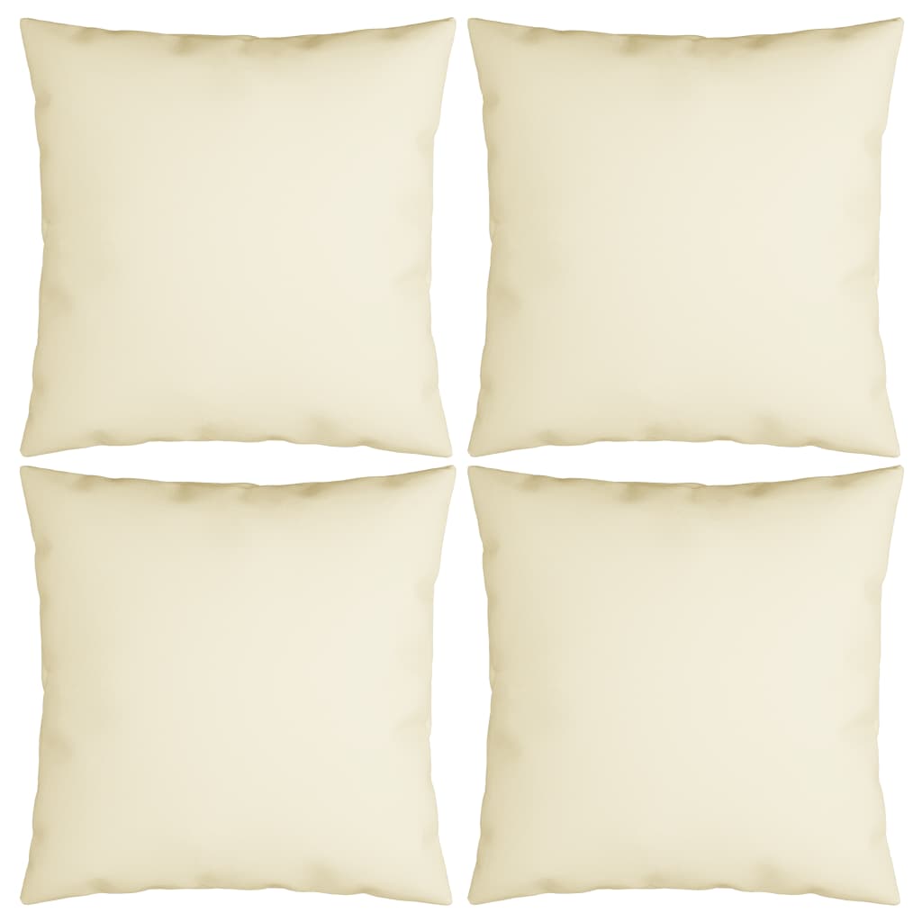 vidaXL Throw Pillows 4 pcs Cream 19.7"x19.7" Fabric 314340