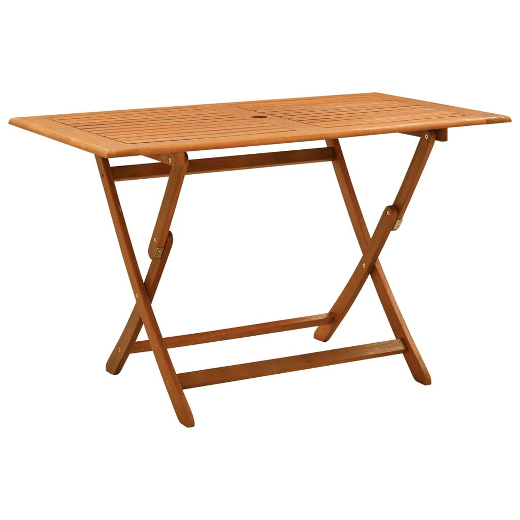 vidaXL Folding Patio Table 47.2"x27.6"x29.5" Solid Eucalyptus Wood 312453
