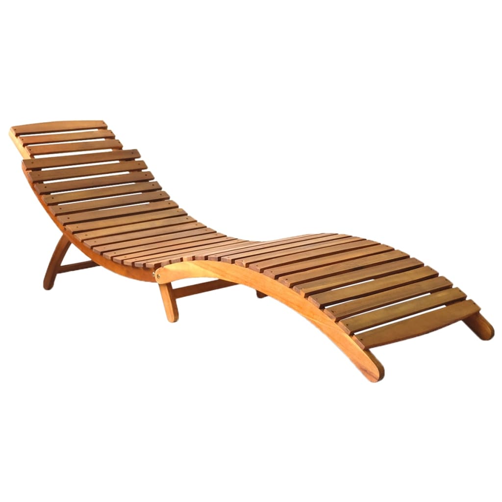 vidaXL Sun Loungers 2 pcs with Cushions Solid Acacia Wood 3077362