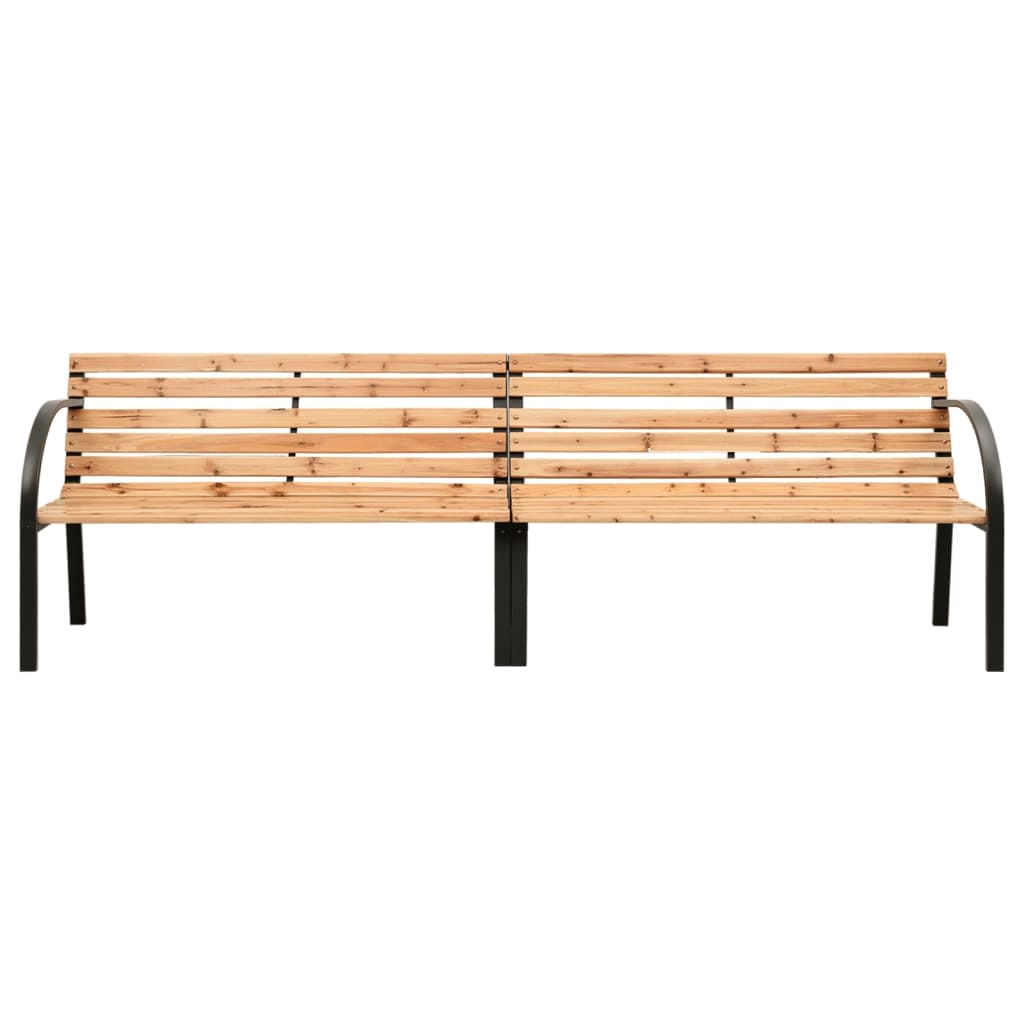 vidaXL Twin Patio Bench 94.9" Chinese Fir Wood 317123