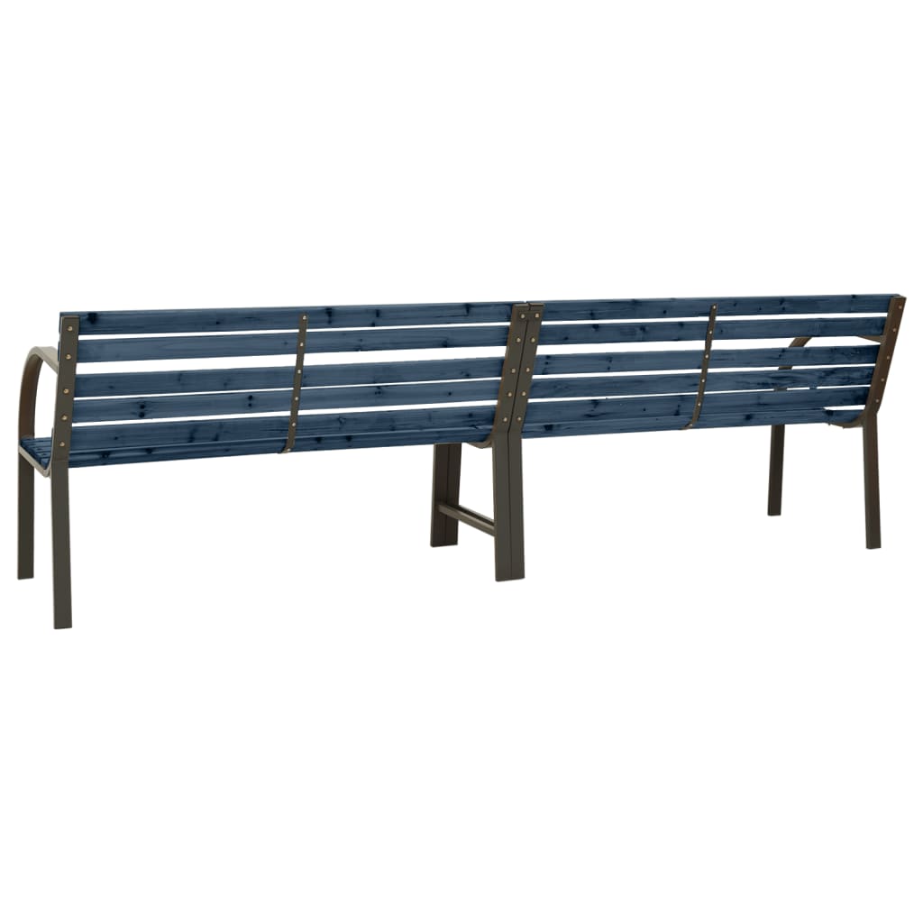 vidaXL Twin Patio Bench 94.9" Chinese Fir Wood Gray 317124