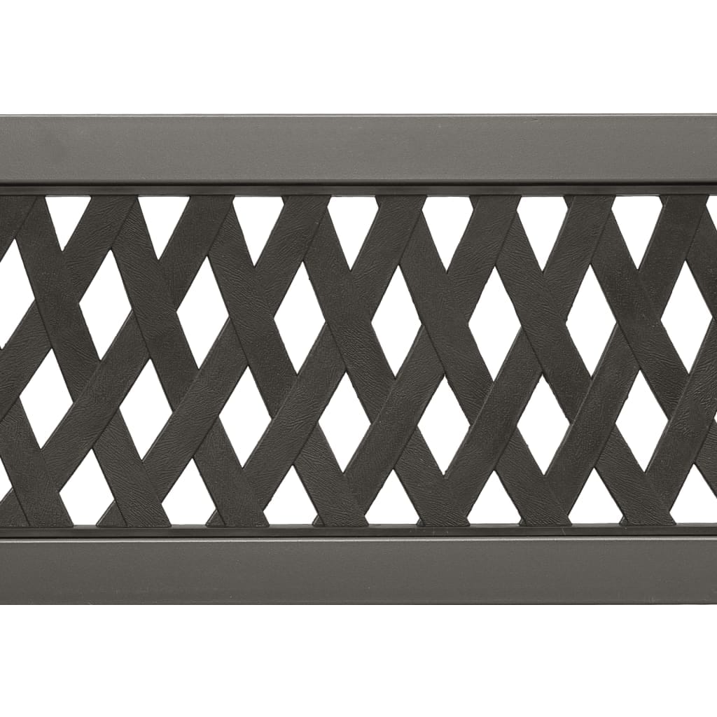vidaXL Twin Patio Bench 96.9" Gray Steel 317132