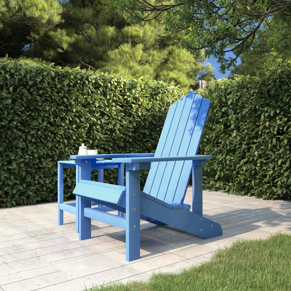 vidaXL Patio Adirondack Chair HDPE Aqua Blue 318640