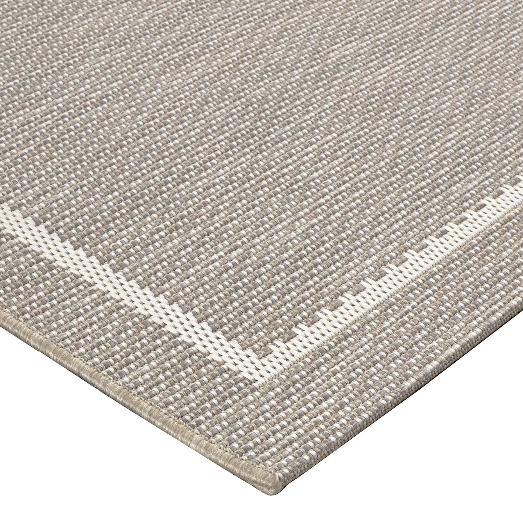 (E198) Honeybloom Prisma Ivory Border Indoor & Outdoor Area Rug, 8x10 - nybusiness